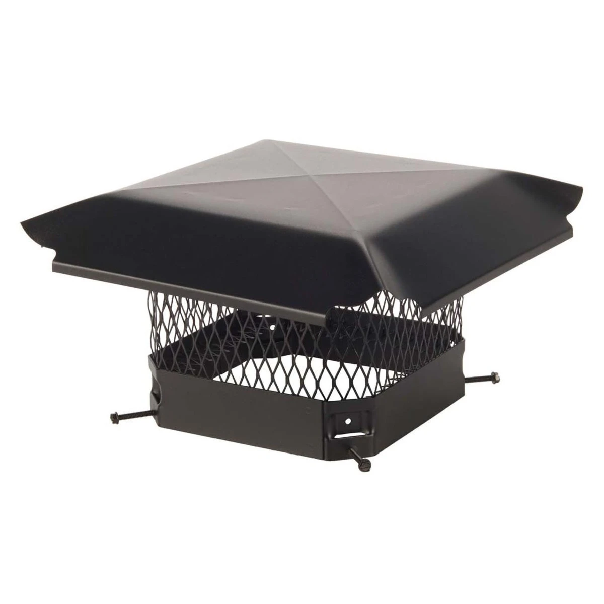 9" X 9" Black Galvanized Single Flue Chimney Cap - 5/8" Mesh 3 9" X 9" Black Galvanized Single Flue Chimney Cap - 5/8" Mesh