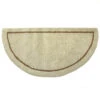 44" Beige Hand Tufted Wool Hearth Rug