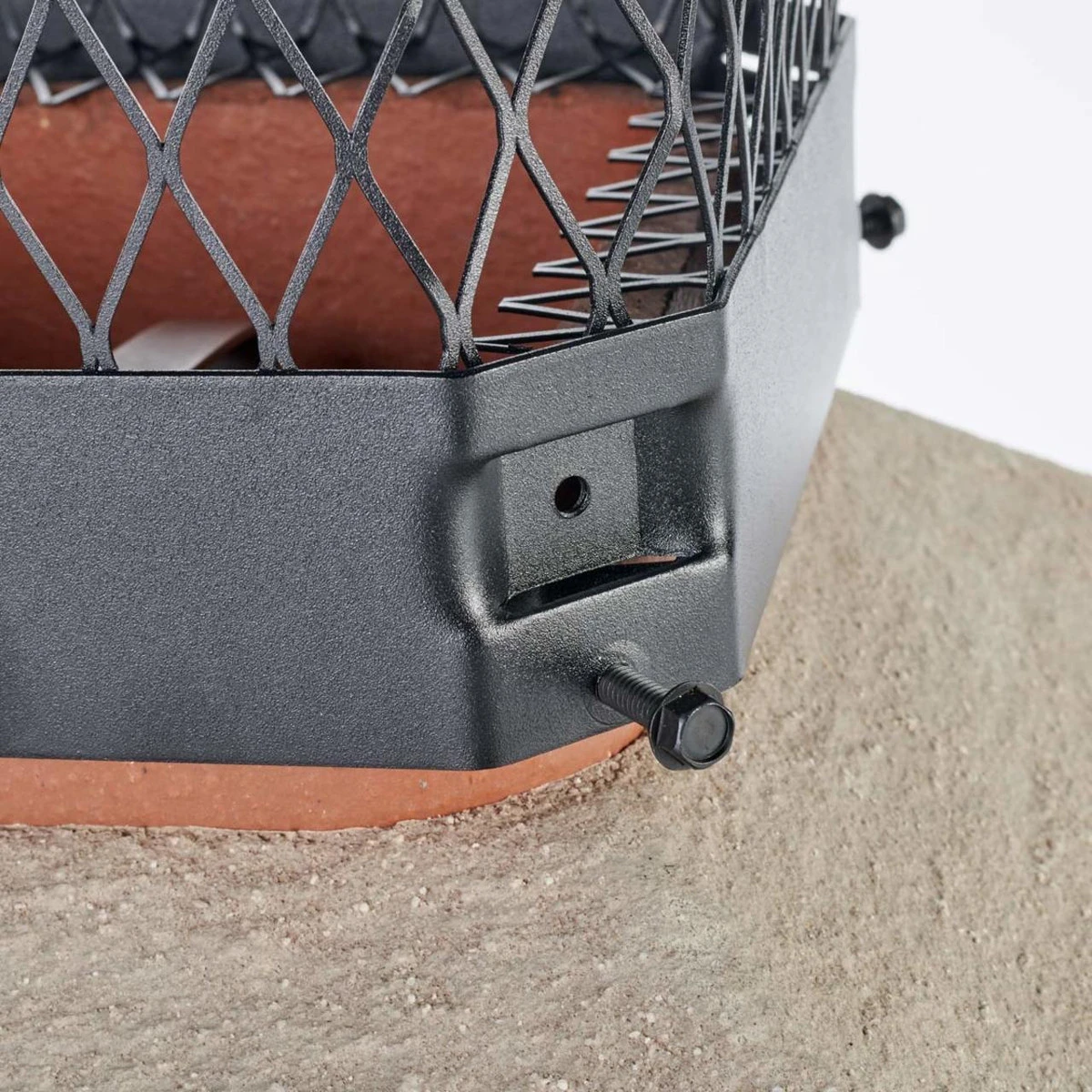 15" X 15" Black Galvanized Single Flue Chimney Cap-3/4" Mesh 5 15" X 15" Black Galvanized Single Flue Chimney Cap-3/4" Mesh - Image 3