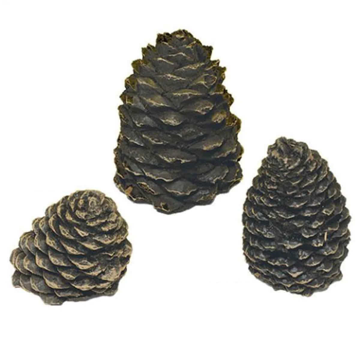 Small Slanted Ceramic Pine Cone 3 Small Slanted Ceramic Pine Cone